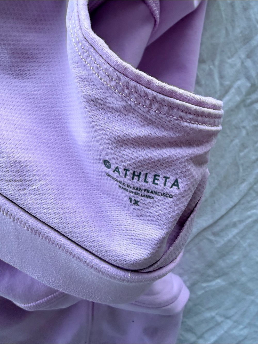 Athleta Lilac Seamless Sports Bra & High-Waist Bike Shorts Set - Picture 8 of 8